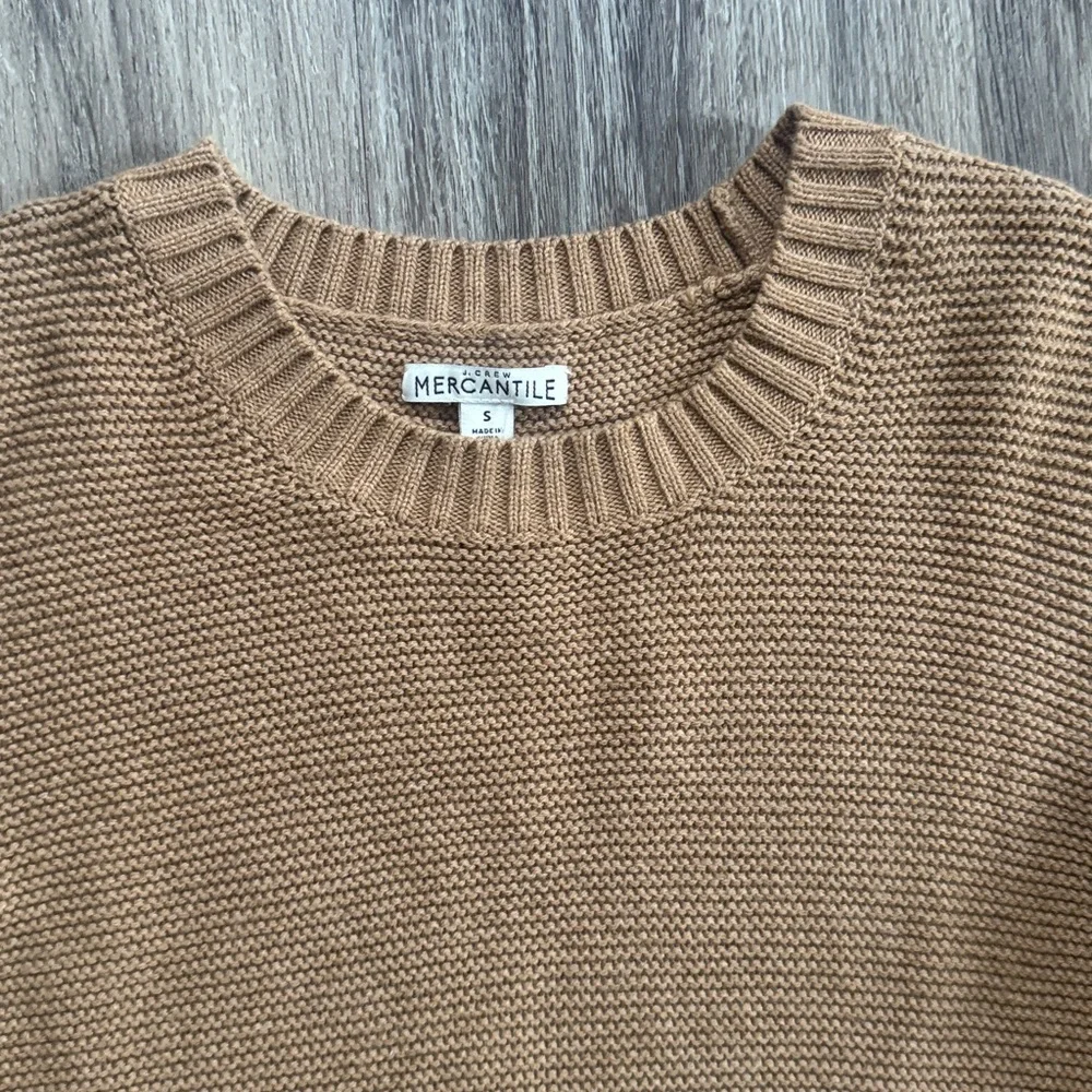 J. Crew Camel Crew Neck Sweater Tan Women’s Ribbed Casual Top